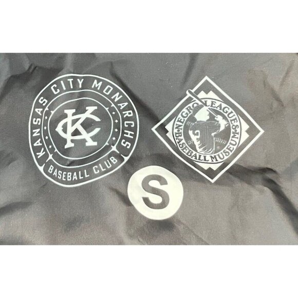 Kansas City Monarchs Negro Leagues Baseball Black Windbreaker Jacket Size S - Picture 4 of 5